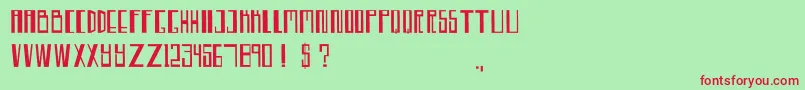 TeknoTrance Font – Red Fonts on Green Background
