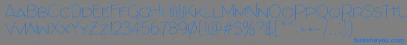 ArchitectsDraft Font – Blue Fonts on Gray Background