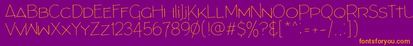 ArchitectsDraft Font – Orange Fonts on Purple Background