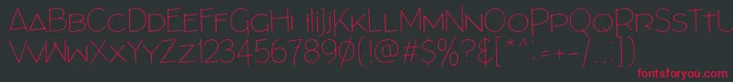 ArchitectsDraft Font – Red Fonts on Black Background