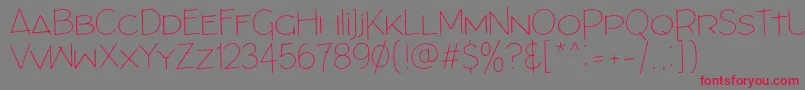 ArchitectsDraft Font – Red Fonts on Gray Background
