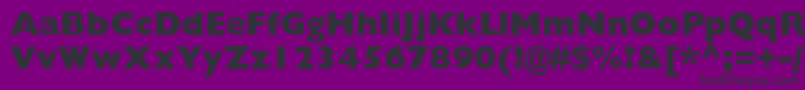 Gillsansextraboldc Font – Black Fonts on Purple Background