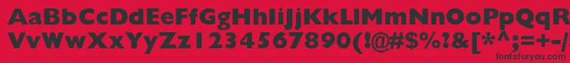 Gillsansextraboldc Font – Black Fonts on Red Background