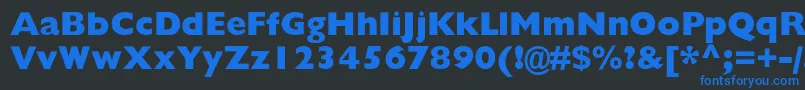 Gillsansextraboldc Font – Blue Fonts on Black Background