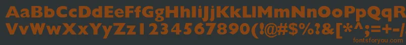 Gillsansextraboldc-fontti – ruskeat fontit mustalla taustalla