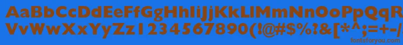 Gillsansextraboldc-fontti – ruskeat fontit sinisellä taustalla