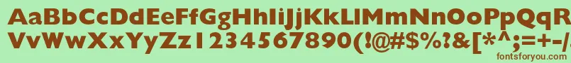 Gillsansextraboldc Font – Brown Fonts on Green Background