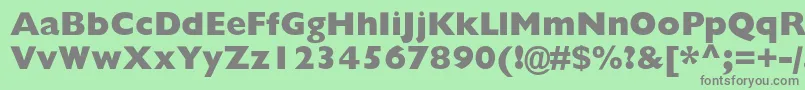 Gillsansextraboldc Font – Gray Fonts on Green Background