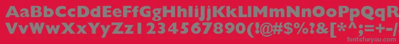 Gillsansextraboldc Font – Gray Fonts on Red Background