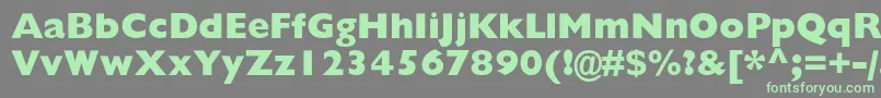 Gillsansextraboldc Font – Green Fonts on Gray Background