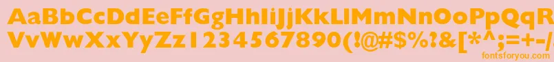 Gillsansextraboldc Font – Orange Fonts on Pink Background