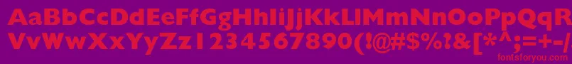 Gillsansextraboldc Font – Red Fonts on Purple Background