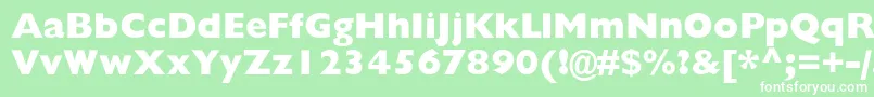 フォントGillsansextraboldc – 緑の背景に白い文字