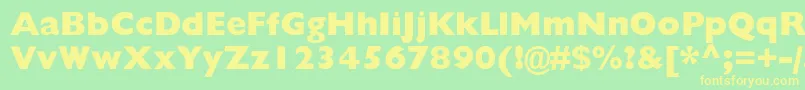 Gillsansextraboldc Font – Yellow Fonts on Green Background