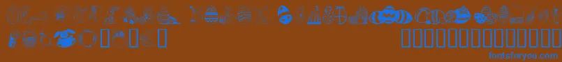 Easterar Font – Blue Fonts on Brown Background