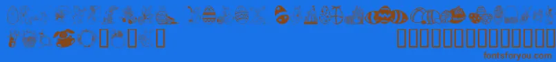Easterar Font – Brown Fonts on Blue Background