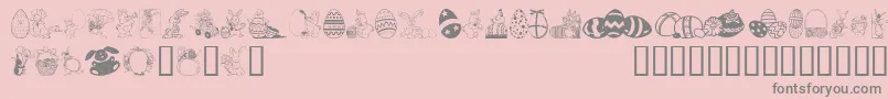 Easterar-Schriftart – Graue Schriften auf rosa Hintergrund