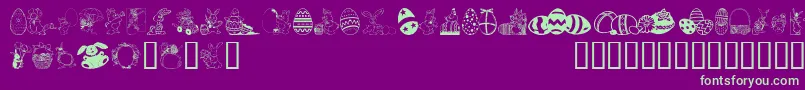 Easterar Font – Green Fonts on Purple Background