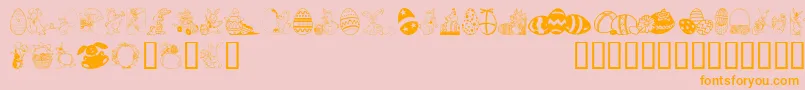 Easterar Font – Orange Fonts on Pink Background