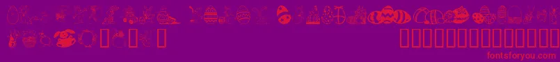 Easterar Font – Red Fonts on Purple Background