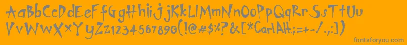 Carlalt Font – Gray Fonts on Orange Background