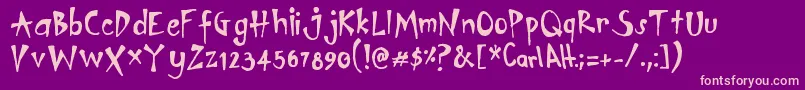 Carlalt Font – Pink Fonts on Purple Background
