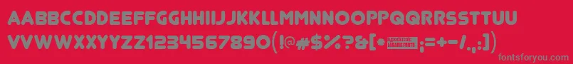 フォントJunegull – 赤い背景に灰色の文字