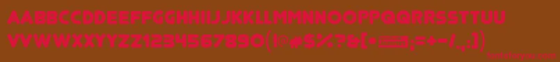 Junegull Font – Red Fonts on Brown Background