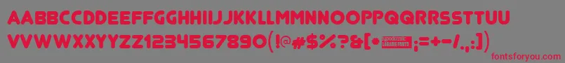 Junegull Font – Red Fonts on Gray Background