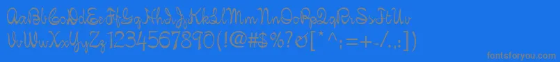 Fonte FigaroScript – fontes cinzas em um fundo azul