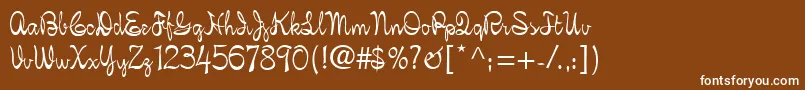 フォントFigaroScript – 茶色の背景に白い文字