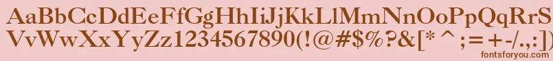 Шрифт CaslonBoldBt – коричневые шрифты на розовом фоне