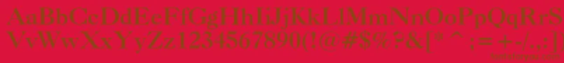 CaslonBoldBt Font – Brown Fonts on Red Background