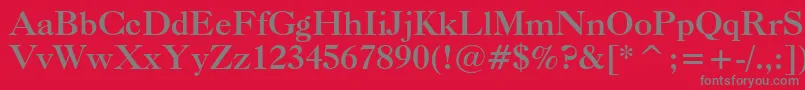 CaslonBoldBt Font – Gray Fonts on Red Background