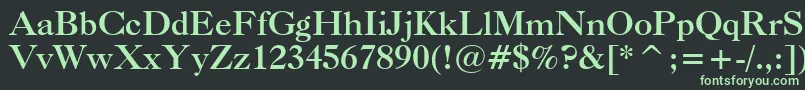 フォントCaslonBoldBt – 黒い背景に緑の文字