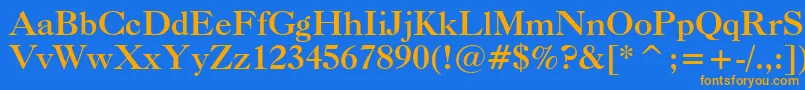 Шрифт CaslonBoldBt – оранжевые шрифты на синем фоне