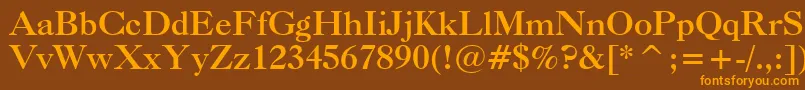 CaslonBoldBt Font – Orange Fonts on Brown Background