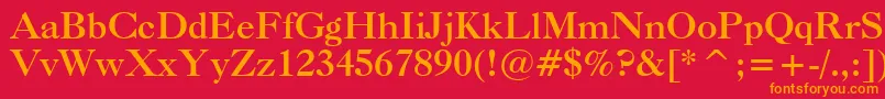 CaslonBoldBt Font – Orange Fonts on Red Background