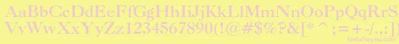 CaslonBoldBt Font – Pink Fonts on Yellow Background