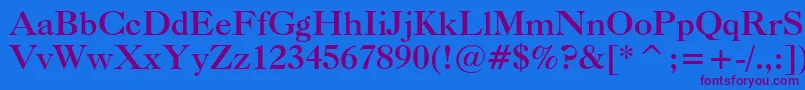 CaslonBoldBt Font – Purple Fonts on Blue Background