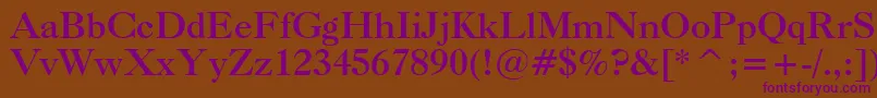 CaslonBoldBt Font – Purple Fonts on Brown Background