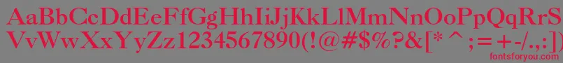 Шрифт CaslonBoldBt – красные шрифты на сером фоне