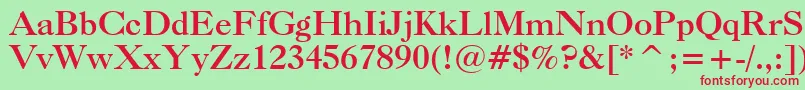 CaslonBoldBt Font – Red Fonts on Green Background