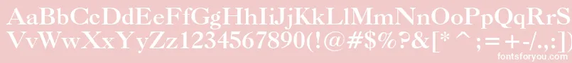 CaslonBoldBt Font – White Fonts on Pink Background