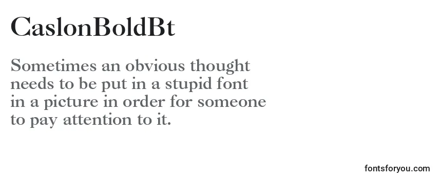 Review of the CaslonBoldBt Font