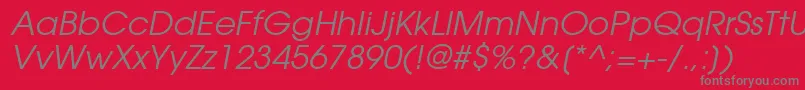 ItcAvantGardeGothicРљРЅРёР¶РЅС‹Р№Oblique Font – Gray Fonts on Red Background