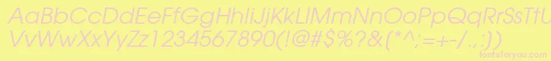 ItcAvantGardeGothicРљРЅРёР¶РЅС‹Р№Oblique-Schriftart – Rosa Schriften auf gelbem Hintergrund