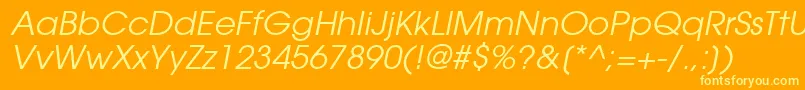 ItcAvantGardeGothicРљРЅРёР¶РЅС‹Р№Oblique Font – Yellow Fonts on Orange Background