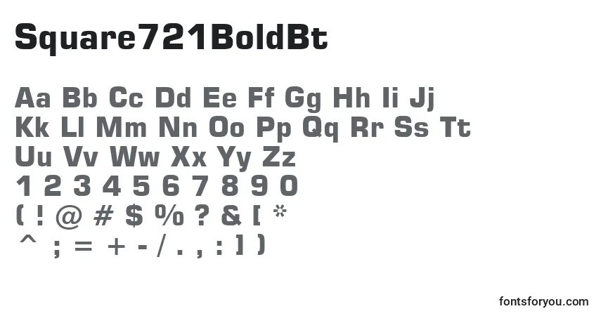 Шрифт Square721BoldBt – алфавит, цифры, специальные символы