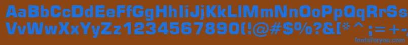 Square721BoldBt Font – Blue Fonts on Brown Background